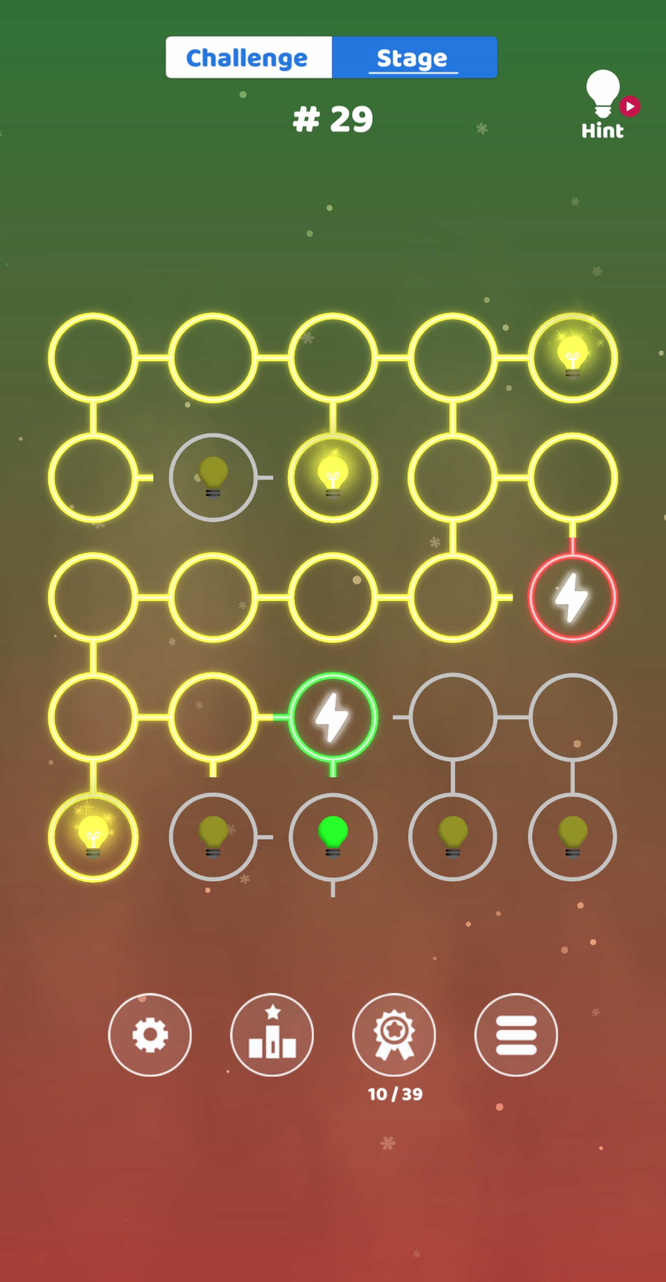 Achievement badges in All Lights Connect game