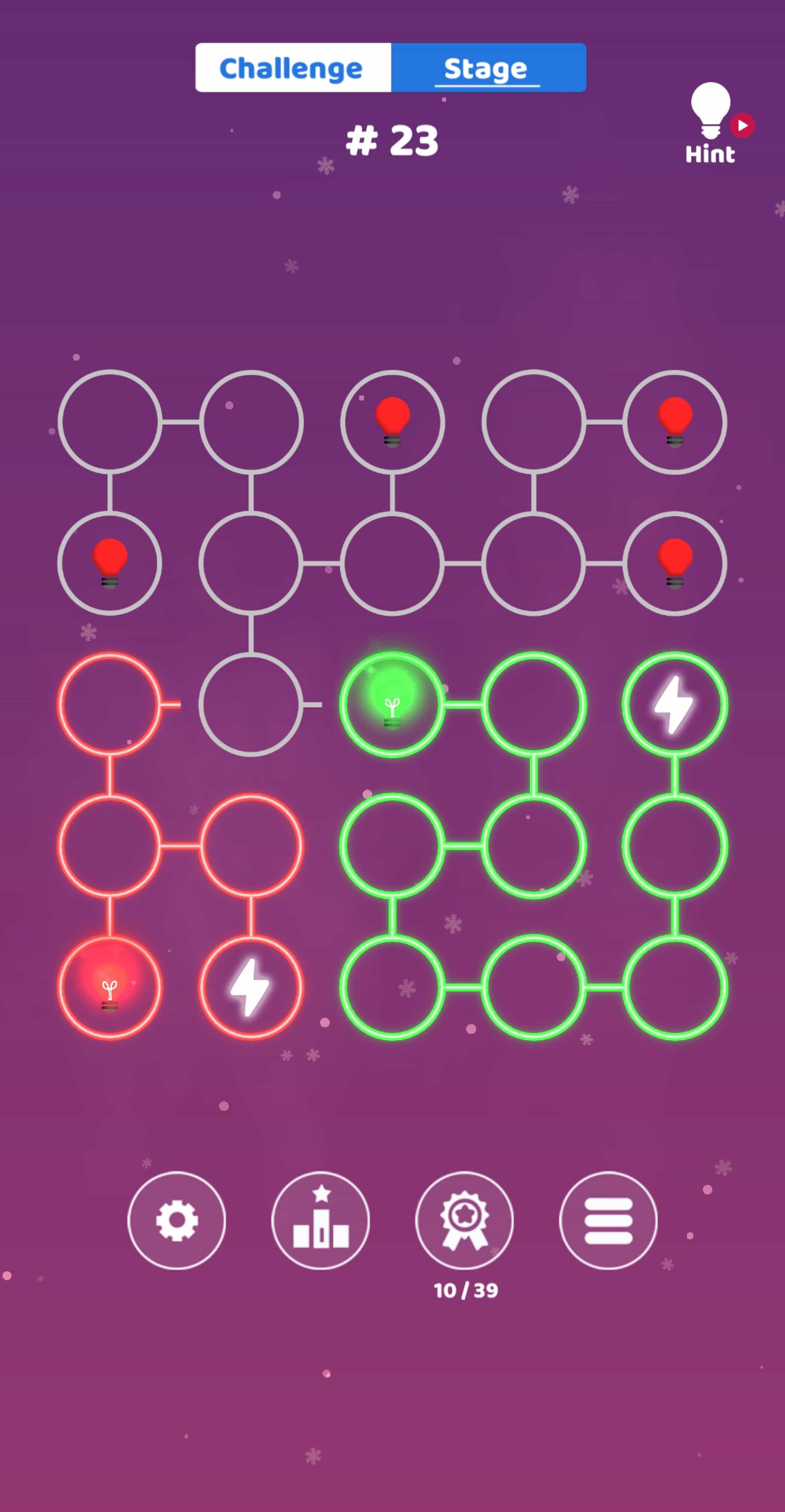 Complex puzzle completion in All Lights Connect